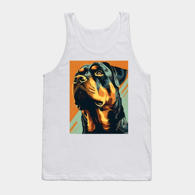 Pop Art Rottweiler Tank Top by Chromatic Fusion Studio